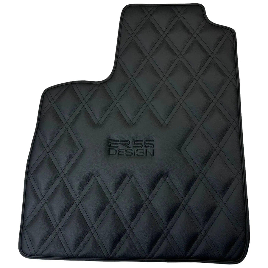 Black Floor Mats for Bentley Continental GTC (2011–2018) with Leather | ER56 Design - AutoWin