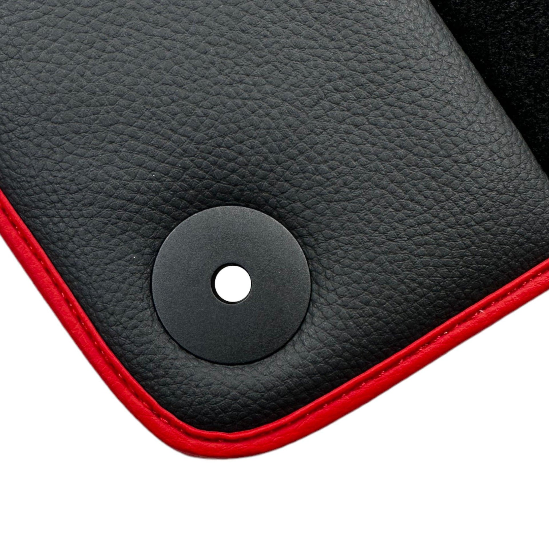 Black Floor Mats for Bentley Flying Spur (2005-2013) with Leather | Red Trim - AutoWin