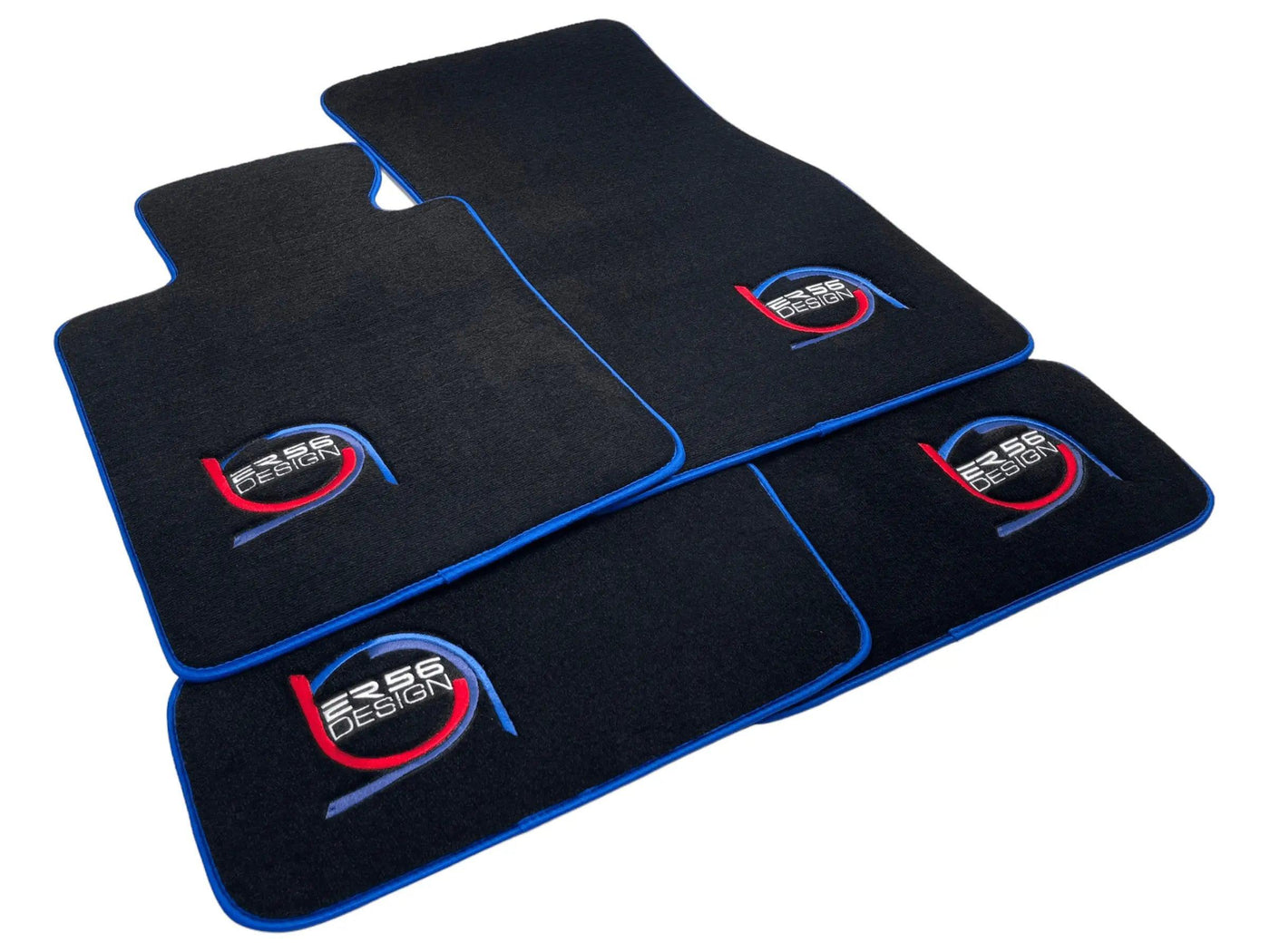 Black Floor Mats For BMW 4 Series G22 Coupe ER56 Design Limited Edition Blue Trim - AutoWin