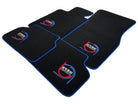 Black Floor Mats For BMW 4 Series G23 Convertible ER56 Design Limited Edition Blue Trim - AutoWin