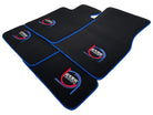 Black Floor Mats For BMW 4 Series G26 Gran Coupe ER56 Design Limited Edition Blue Trim - AutoWin