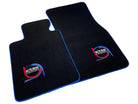 Black Floor Mats For BMW 5 Series E28 Sedan ER56 Design Limited Edition Blue Trim - AutoWin