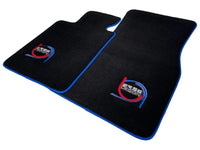 Black Floor Mats For BMW 5 Series E61 Wagon ER56 Design Limited Edition Blue Trim - AutoWin
