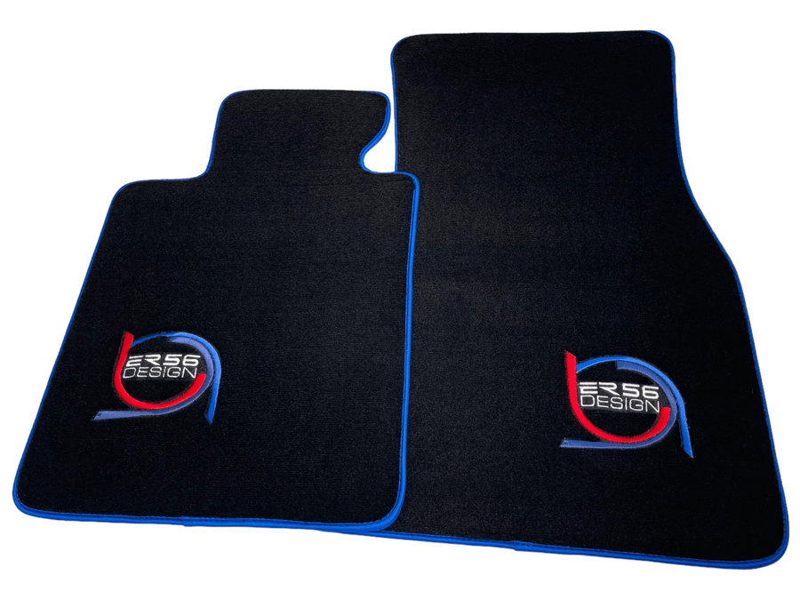 Black Floor Mats For BMW M5 G90 (2023-2026) Sedan ER56 Design Limited Edition Blue Trim - AutoWin