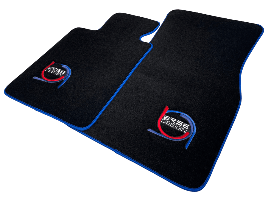 Black Floor Mats For BMW Gran Tourer F46 (2015-2022) 7 Seats ER56 Design Limited Edition Blue Trim - AutoWin