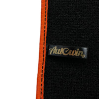 Black Floor Mats For BMW Gran Tourer F46 (2015-2022) 5 Seats | Orange Trim - AutoWin
