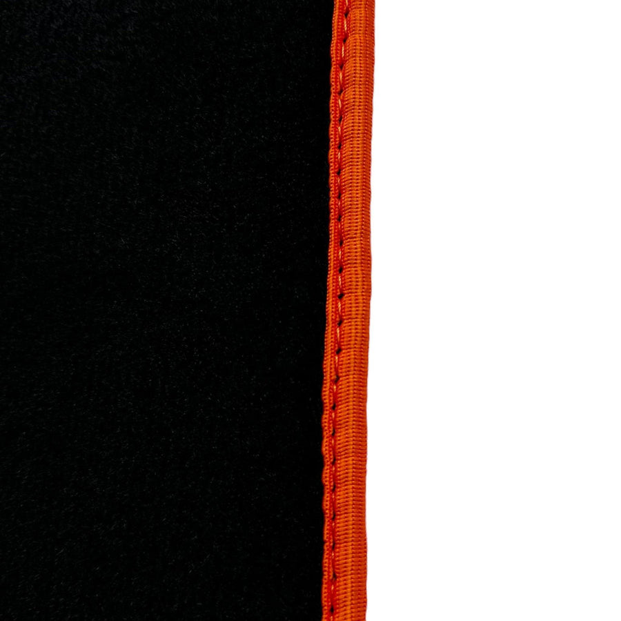 Black Floor Mats For BMW Gran Tourer F46 (2015-2022) 5 Seats | Orange Trim - AutoWin