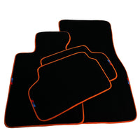 Black Floor Mats For BMW M3 G81 Touring (2022-2026) | Orange Trim - AutoWin