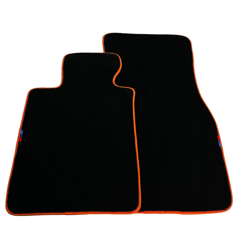 Black Floor Mats For BMW M5 G90 (2023-2026) Sedan | Orange Trim - AutoWin