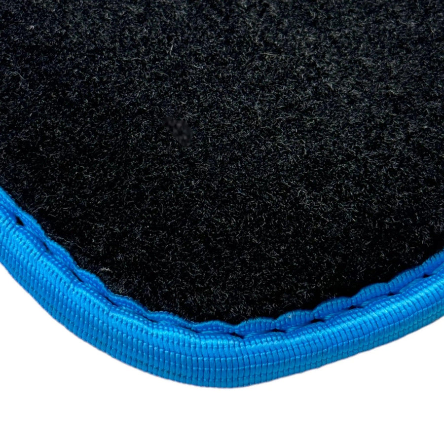 Black Floor Mats For BMW G61 (2023-2026) Touring | Sky Blue Trim - AutoWin