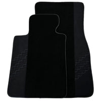 Black Floor Mats for BMW 1 Series 1 Series with Alcantara Leather - AutoWin