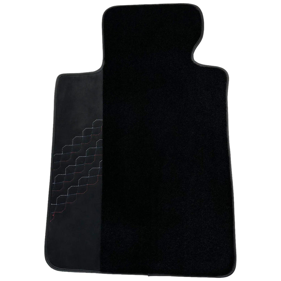 Black Floor Mats for BMW 2 Series M3 G81 Touring (2022-2026) with Alcantara Leather - AutoWin
