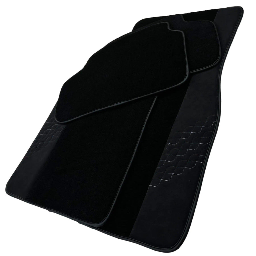 Black Floor Mats for BMW 2 Series M3 G81 Touring (2022-2026) with Alcantara Leather - AutoWin