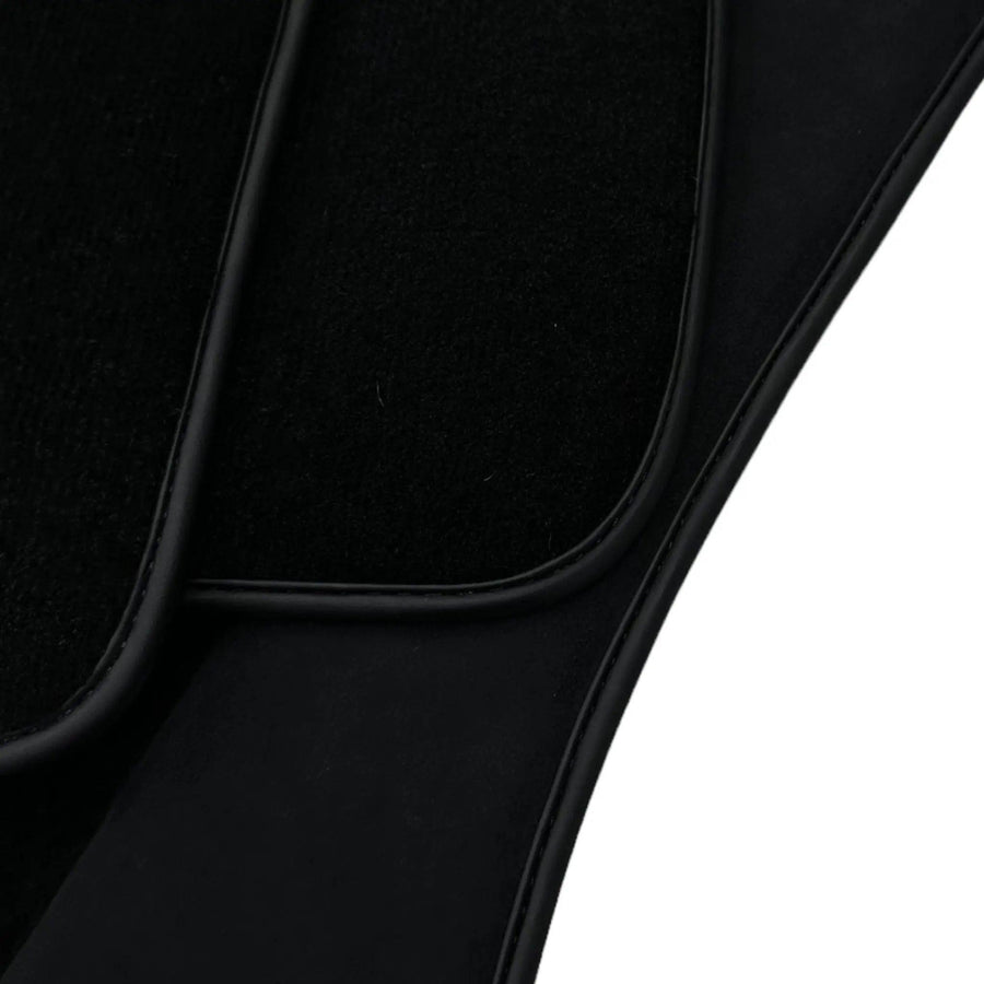 Black Floor Mats for BMW 5 Series G30 Sedan (2016-2023) with Alcantara Leather - AutoWin