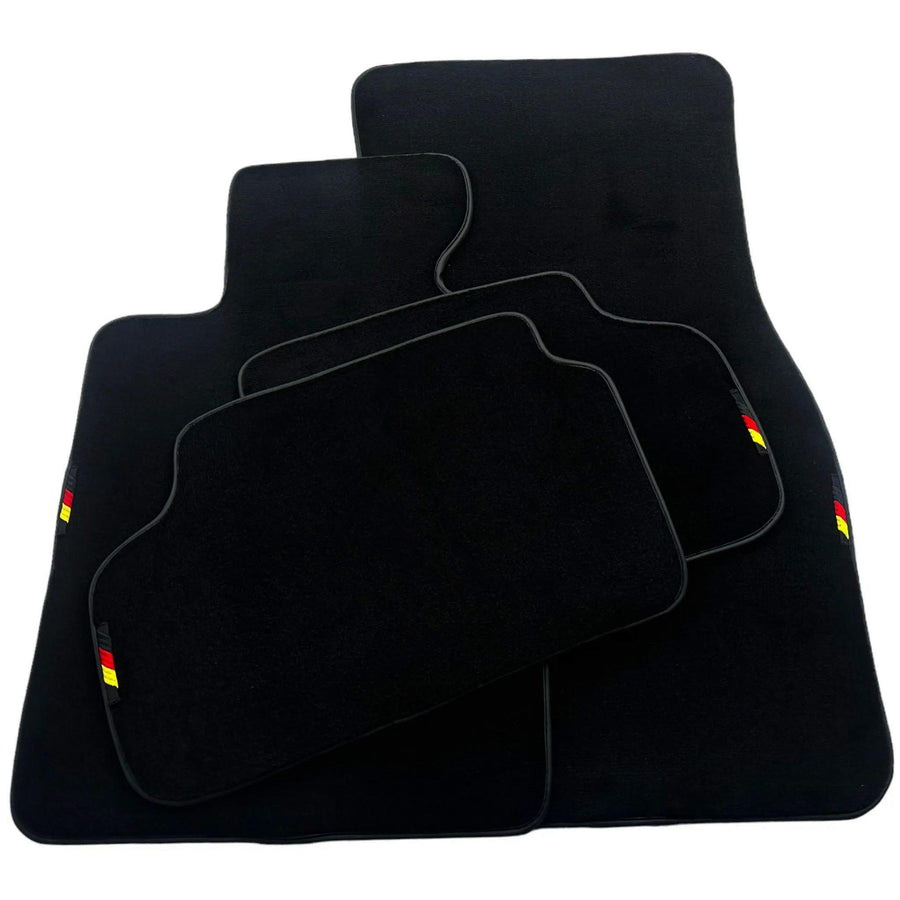 Black Floor Mats For BMW 1 Series F70 with German Flag - AutoWin