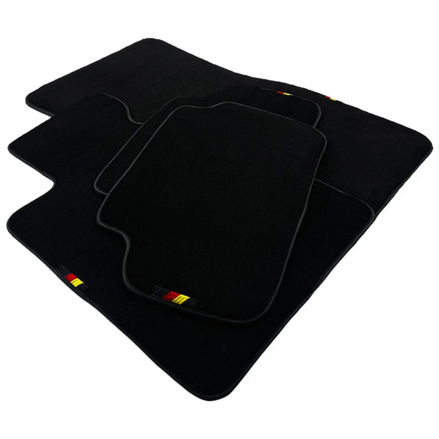 Black Floor Mats For BMW Gran Tourer F46 (2015-2022) 5 Seats with German Flag - AutoWin