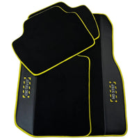 Black Floor Mats For BMW X3 Series F25 | Fighter Jet Edition | Yellow Trim - AutoWin
