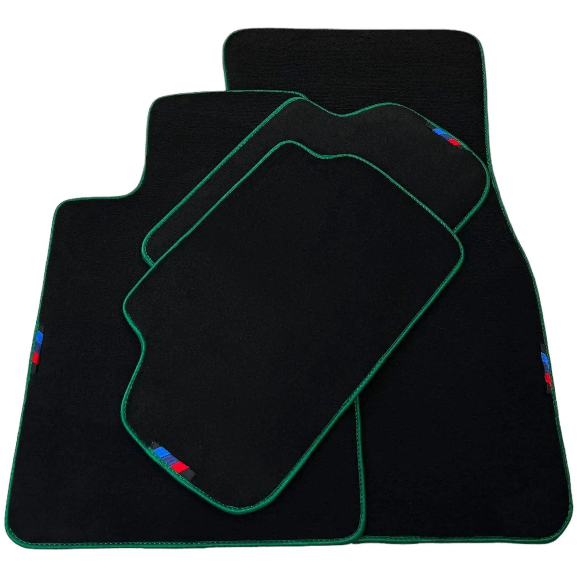 Black Floor Mats For BMW X5 Series F15 | Green Trim - AutoWin