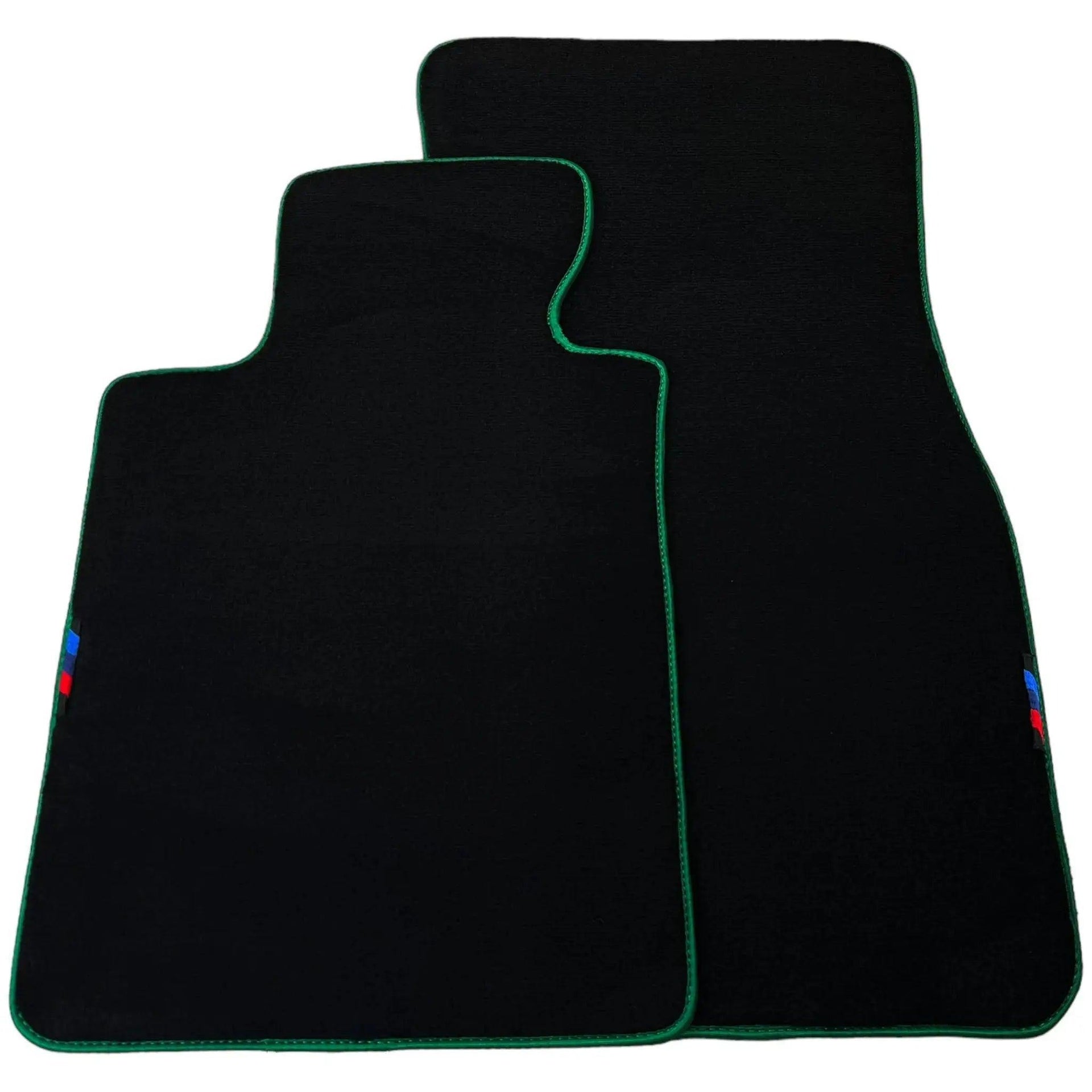 Black Floor Mats For BMW X6 Series E71 | Green Trim - AutoWin