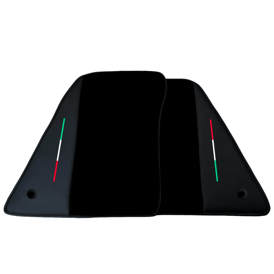 Black Floor Mats for Ferrari SF90 Stradale (2019-2024) with Leather - AutoWin