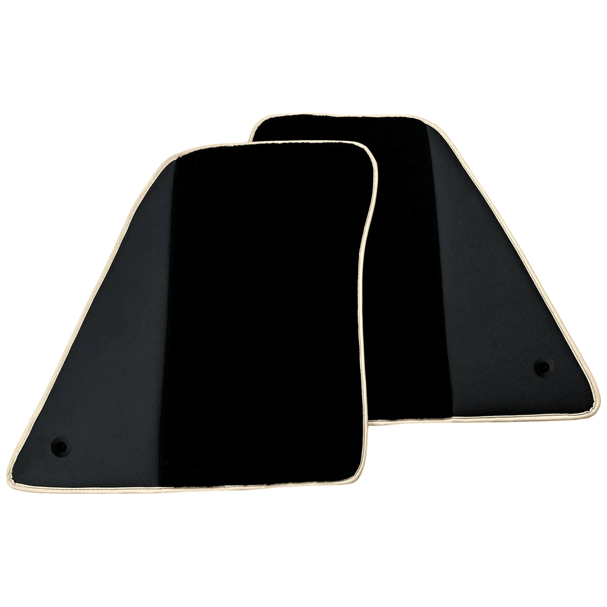 Black Floor Mats for Ferrari 296 GTB (2022-2027) with Leather | Beige Trim