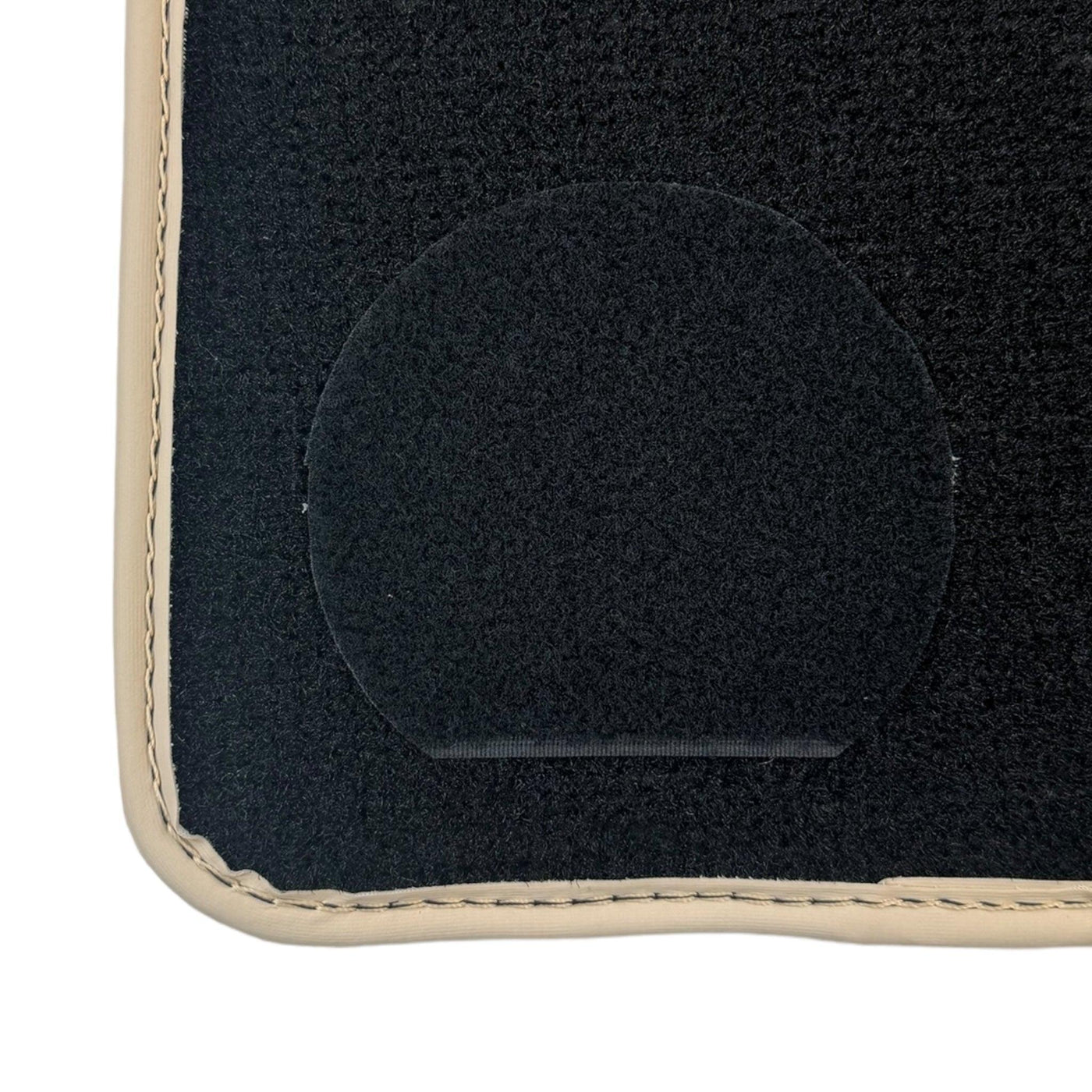 Black Floor Mats for Ferrari 296 GTS (2022-2024) with Leather and Beige Trim - AutoWin