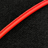 Black Floor Mats for Ferrari 296 GTS (2022-2024) with Leather and Red Trim - AutoWin