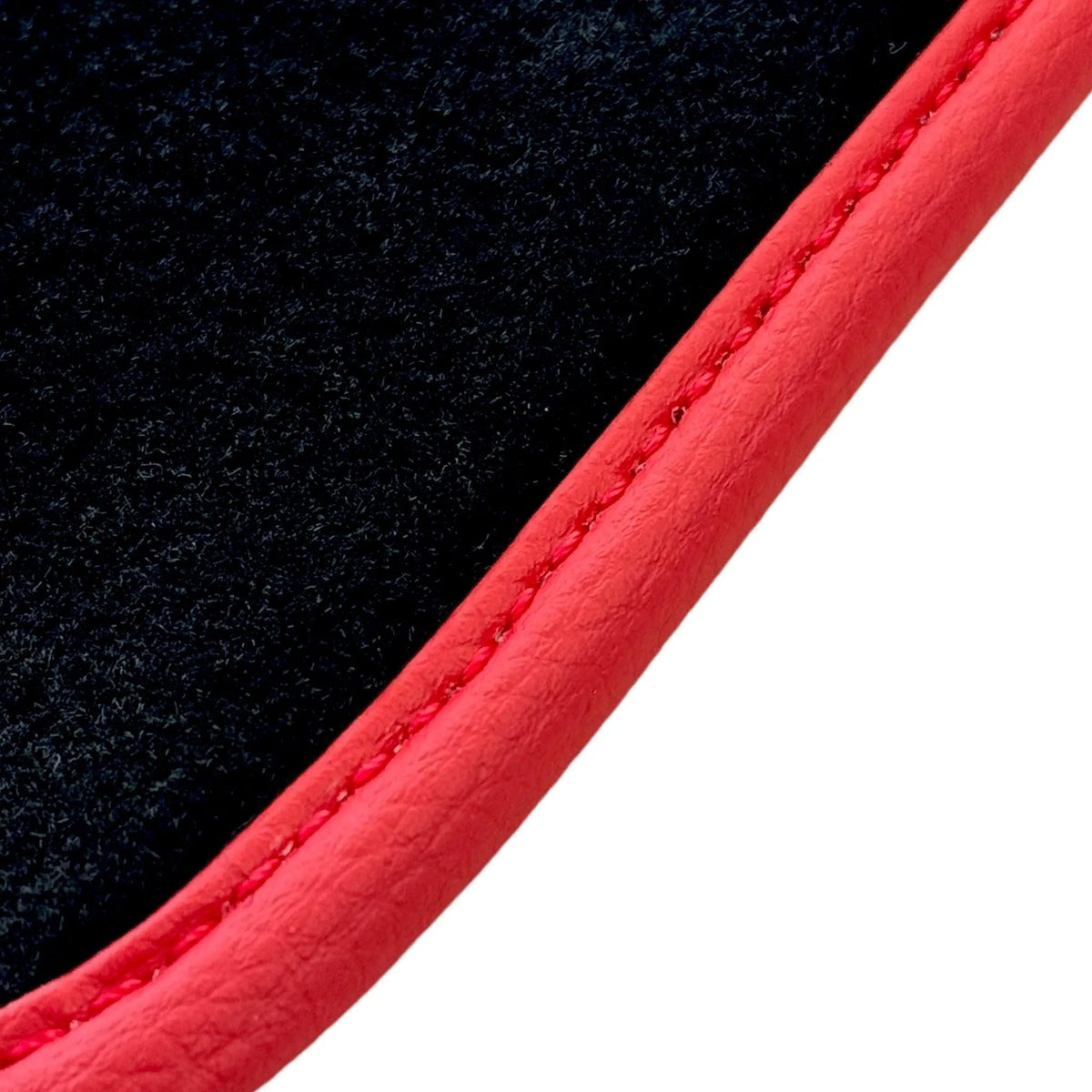 Black Floor Mats for Ferrari 296 GTS (2022-2027) with Carbon Fiber | Red Trim - AutoWin