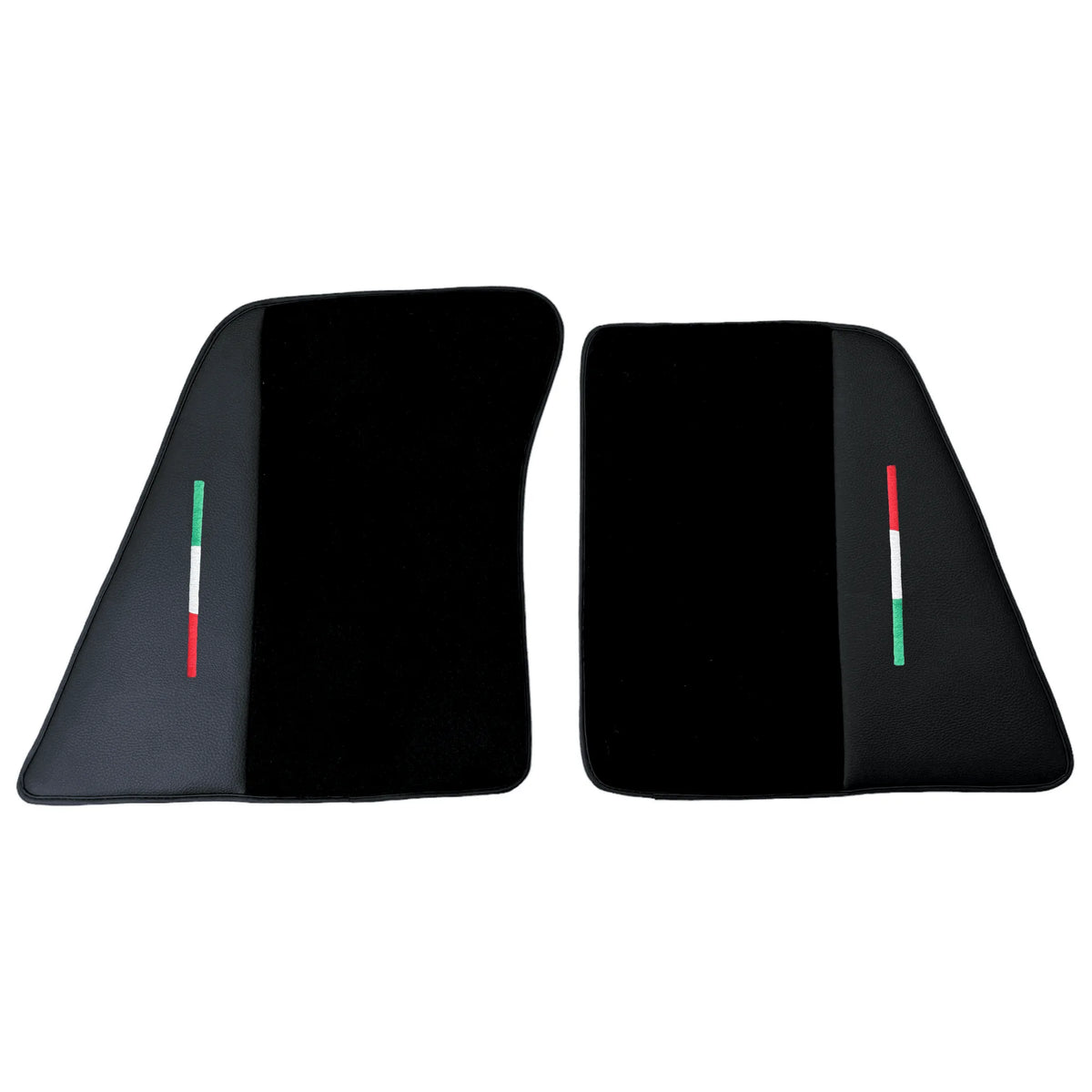 Black Floor Mats for Ferrari 296 GTS (2022-2027) with Leather - AutoWin