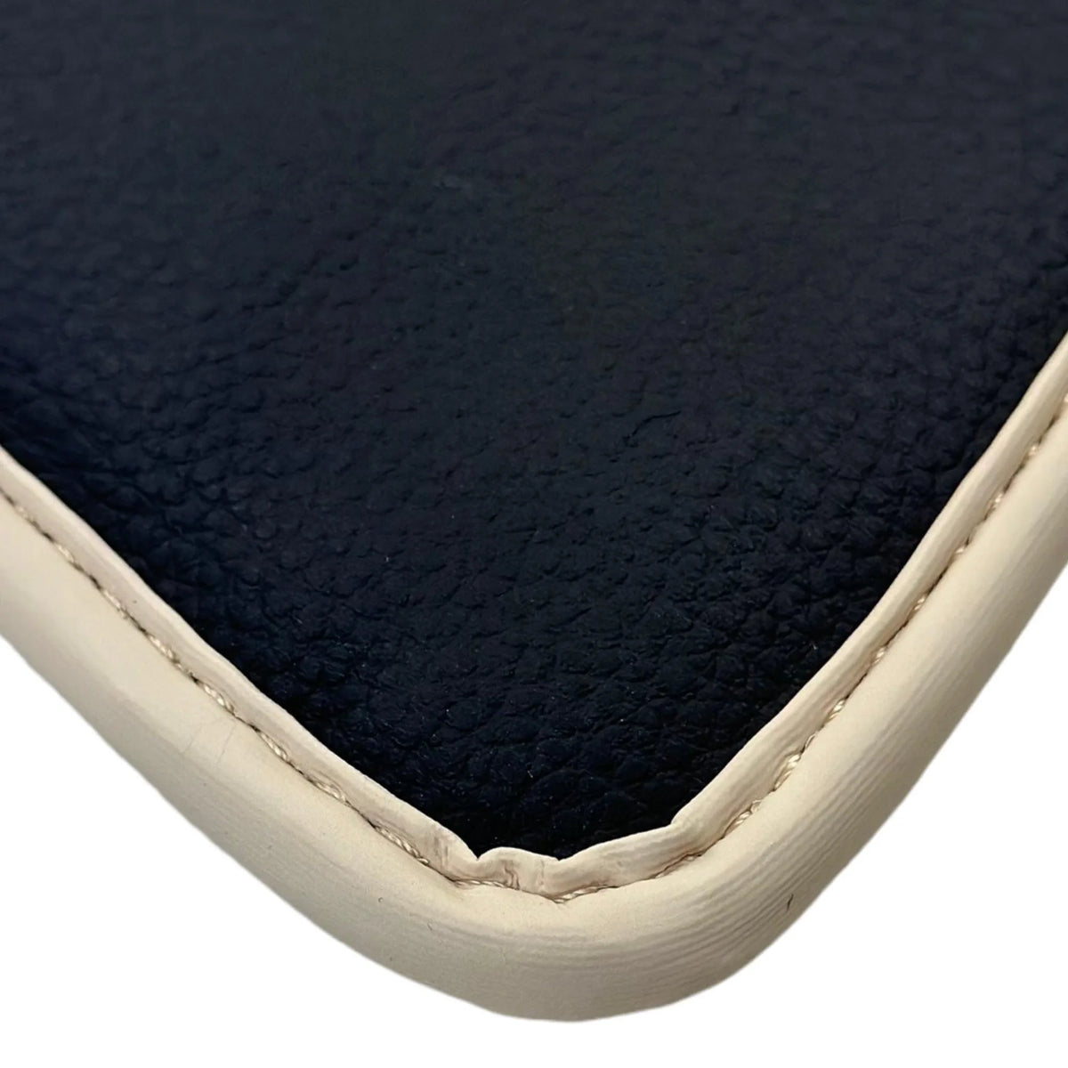 Black Floor Mats for Ferrari 296 GTS (2022-2027) with Leather | Beige Trim - AutoWin