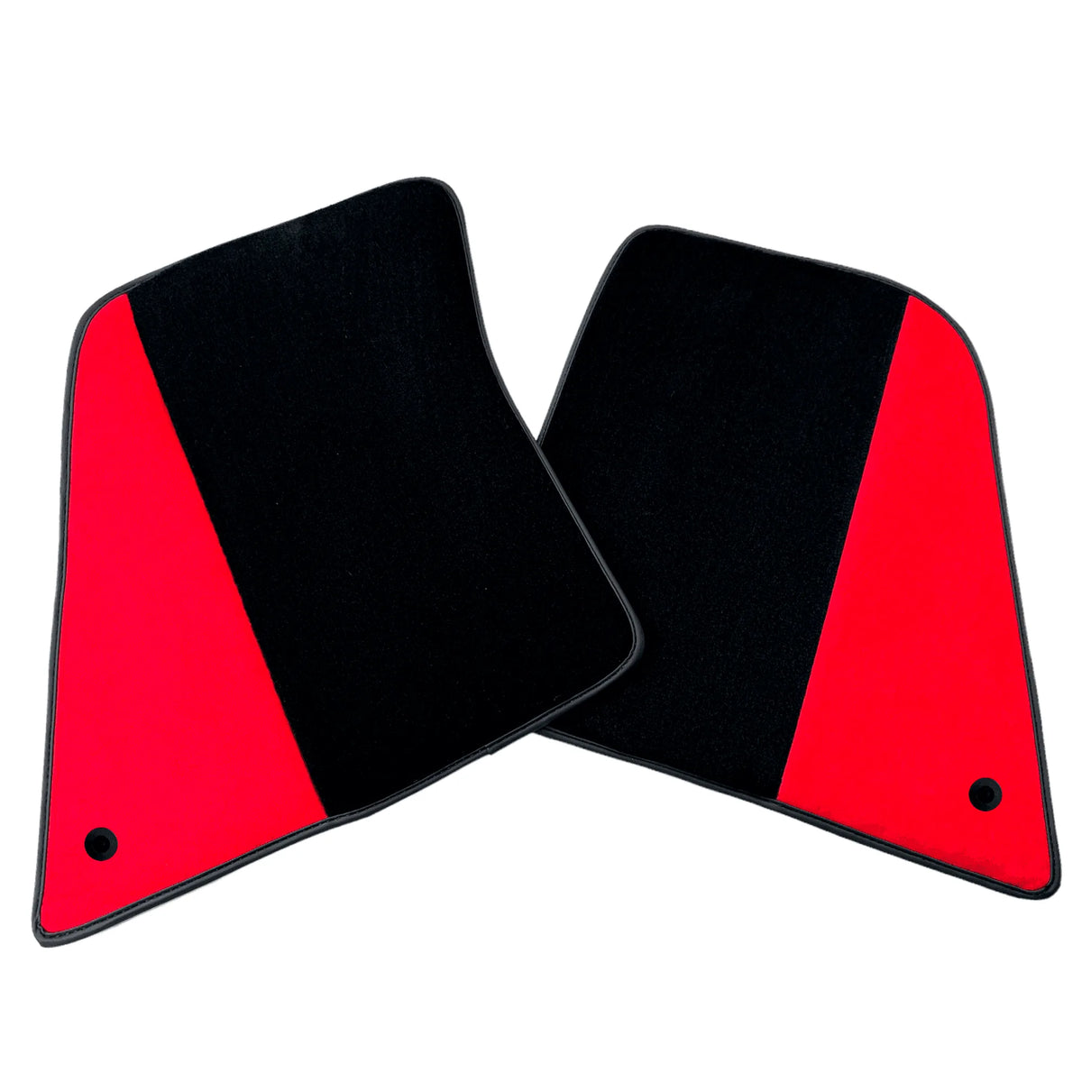 Black Floor Mats for Ferrari 296 GTS (2022-2027) with Red Alcantara Leather - AutoWin