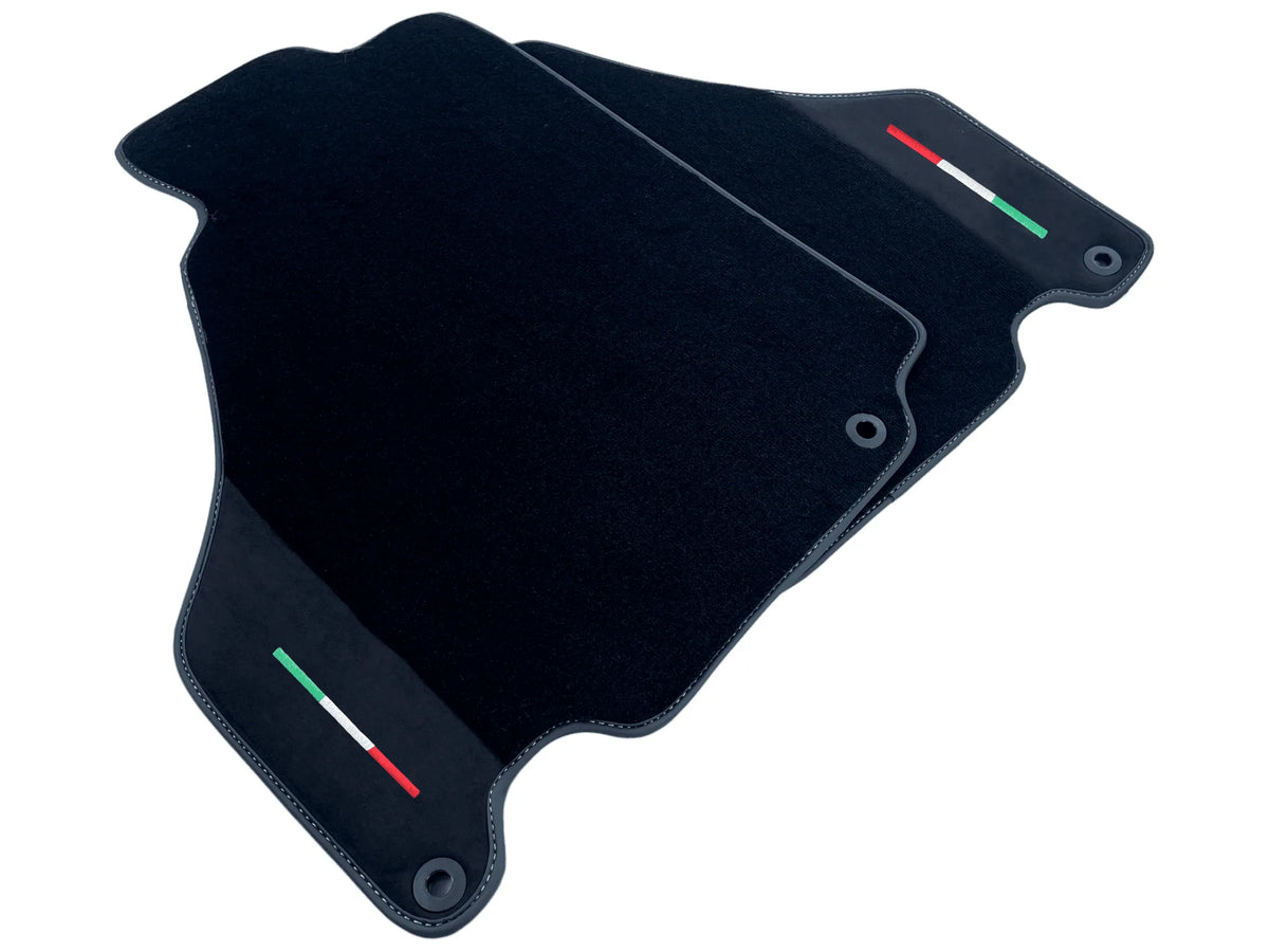 Black Floor Mats For Ferrari 360 Modena 1999-2005 With Alcantara Leather - AutoWin