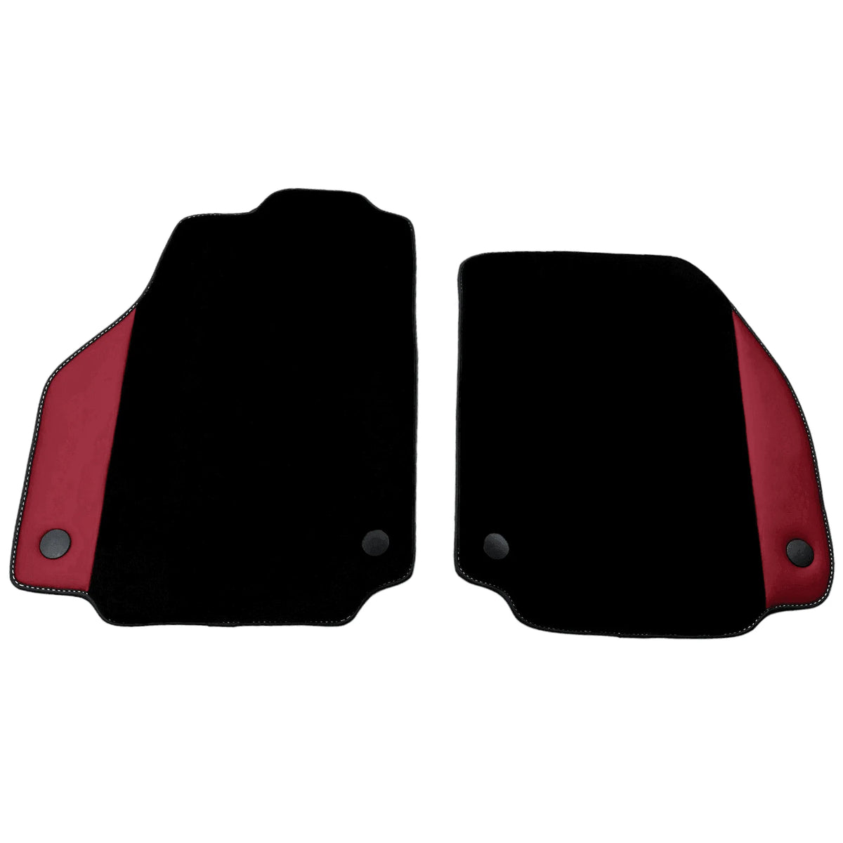 Black Floor Mats for Ferrari 458 GT2 (2012-2015) with Bordeaux Nappa Leather