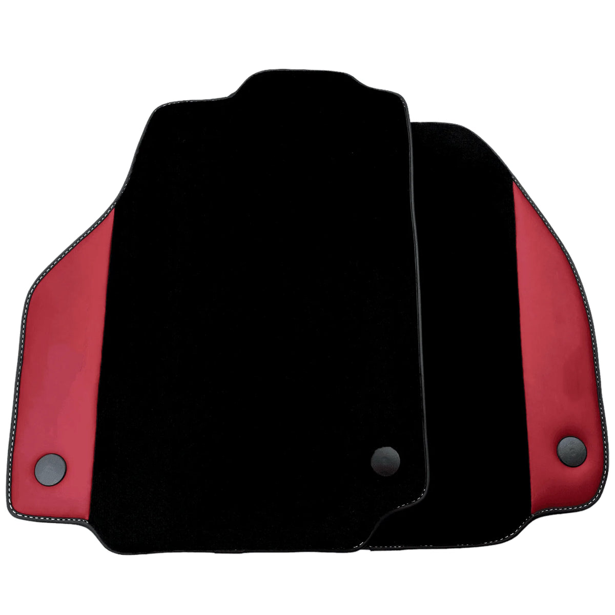 Black Floor Mats for Ferrari 458 GT2 (2012-2015) with Bordeaux Nappa Leather