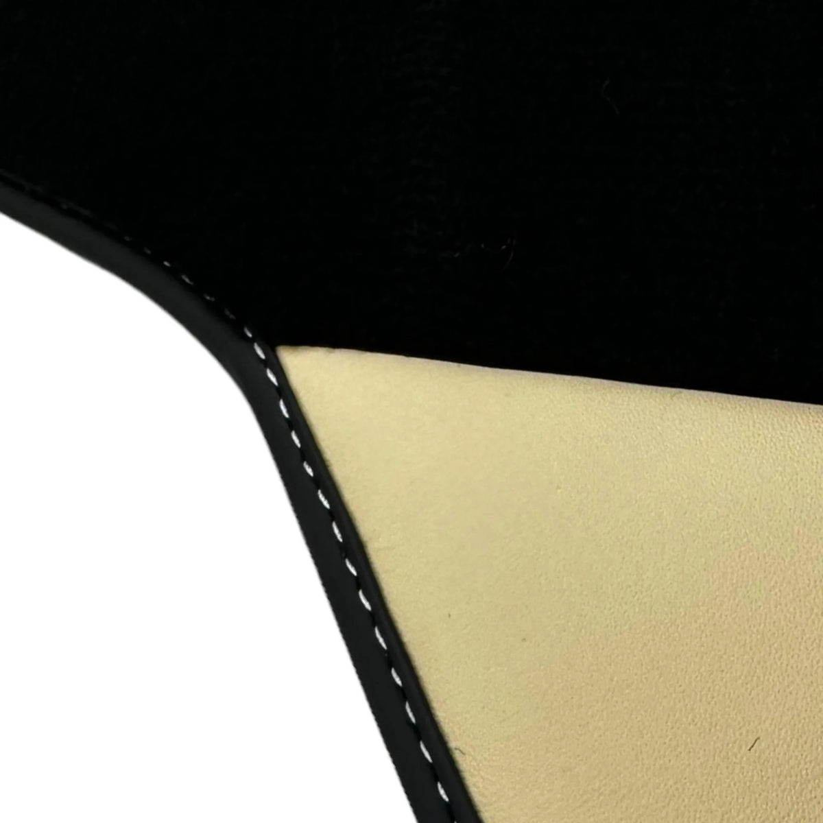Black Floor Mats for Ferrari 458 GT2 (2012-2015) with Crema Nappa Leather | Italian Edition