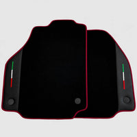 Black Floor Mats for Ferrari 458 Italia (2009-2015) With Leather