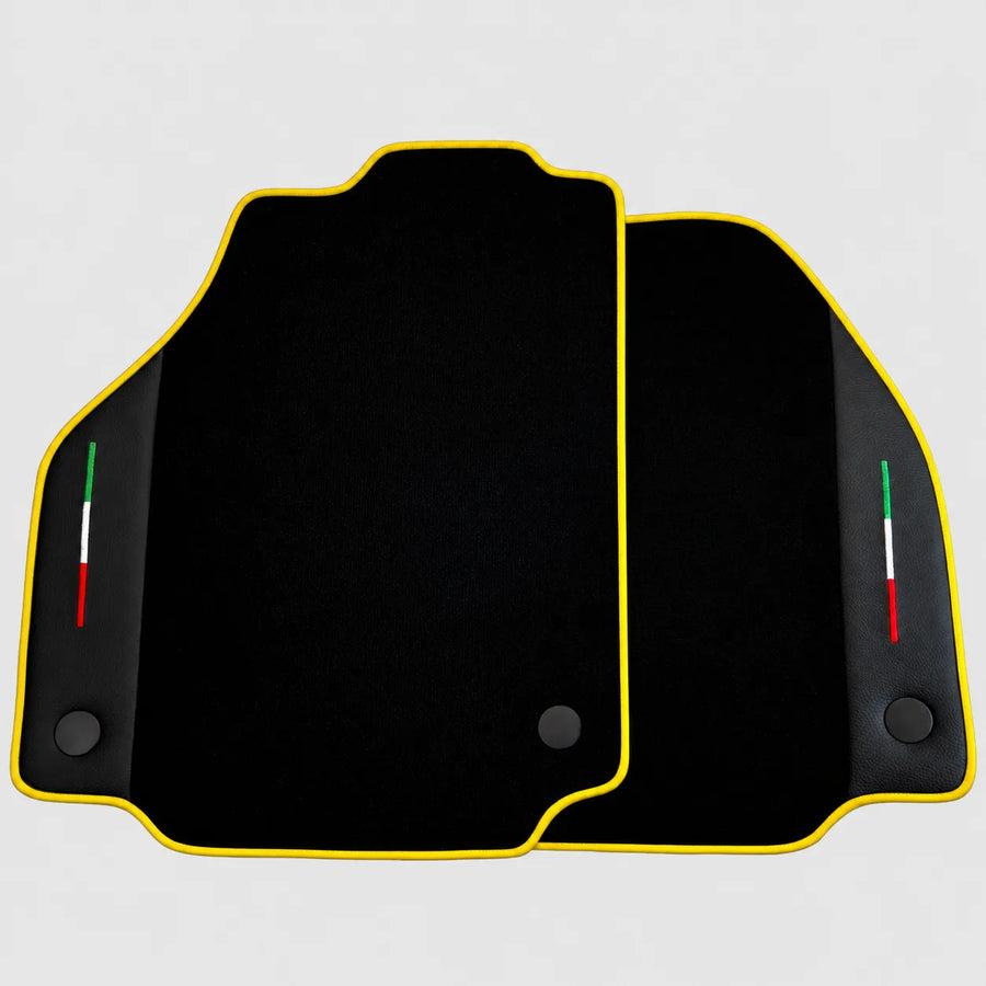 Black Floor Mats for Ferrari 458 Italia (2009-2015) With Leather