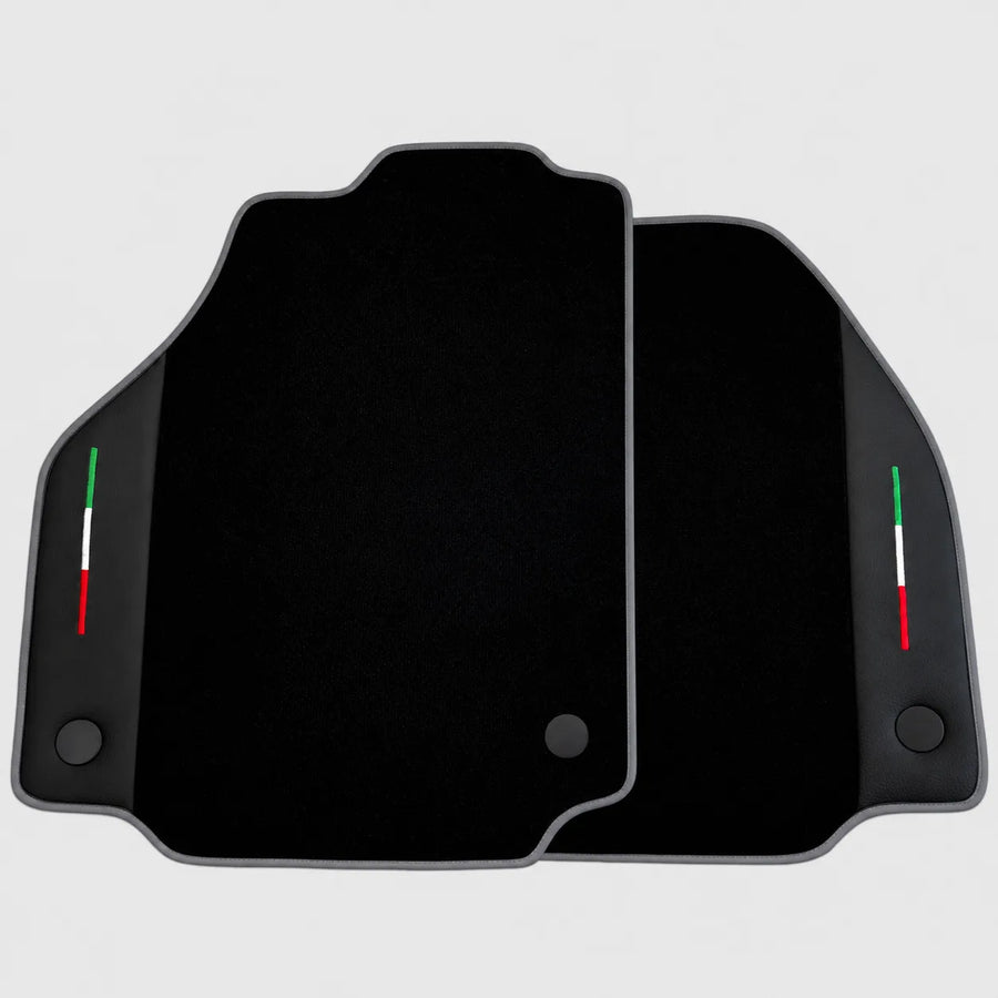 Black Floor Mats for Ferrari 458 Italia (2009-2015) With Leather