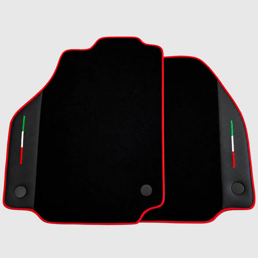 Black Floor Mats for Ferrari 458 Italia (2009-2015) With Leather