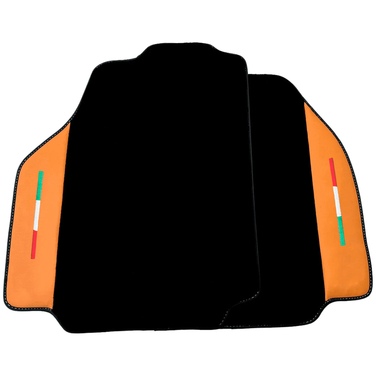 Black Floor Mats for Ferrari 458 Speciale (2012-2015) with Beige Nappa Leather | Italian Edition