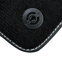 Black Floor Mats for Ferrari 458 Spider (2012-2015) with Crema Nappa Leather | Italian Edition - AutoWin