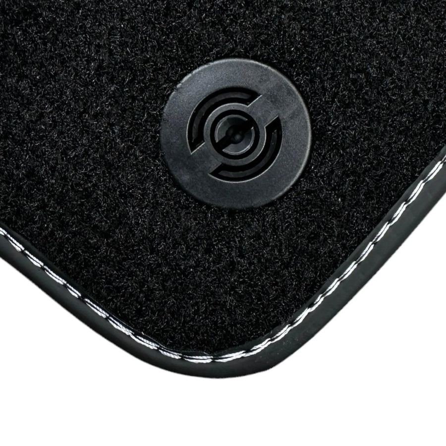 Black Floor Mats for Ferrari 458 Spider (2012-2015) with Crema Nappa Leather | Italian Edition - AutoWin