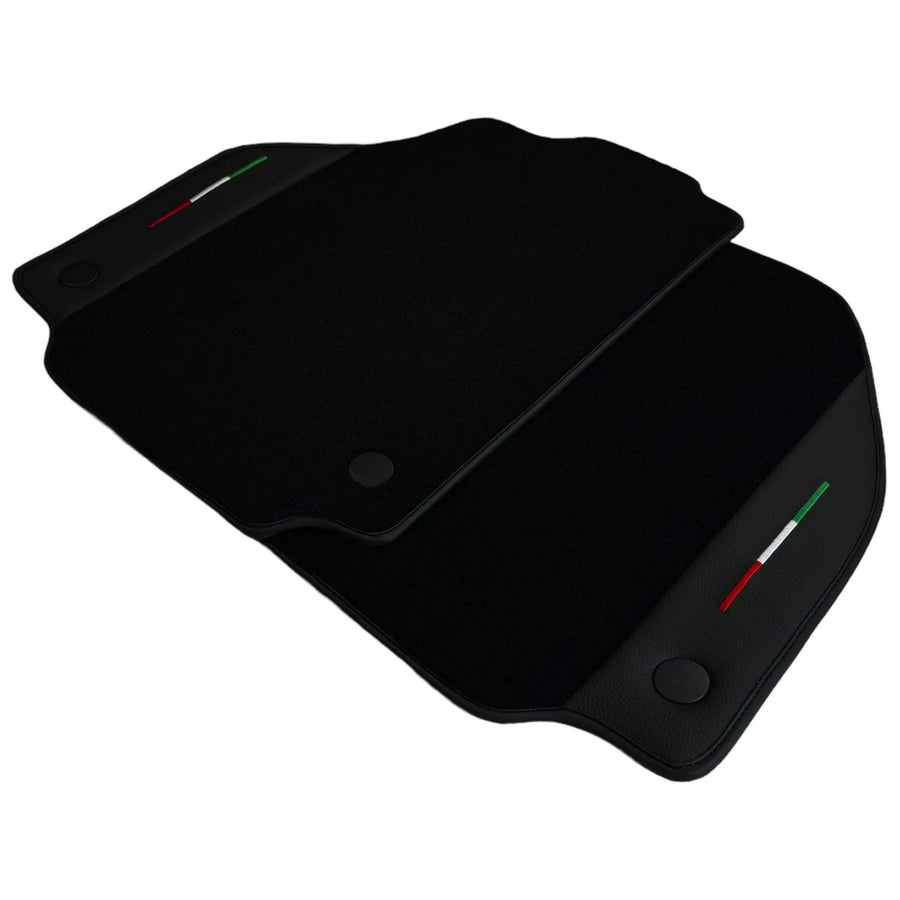 Black Floor Mats for Ferrari 458 Spider (2012-2015) With Leather