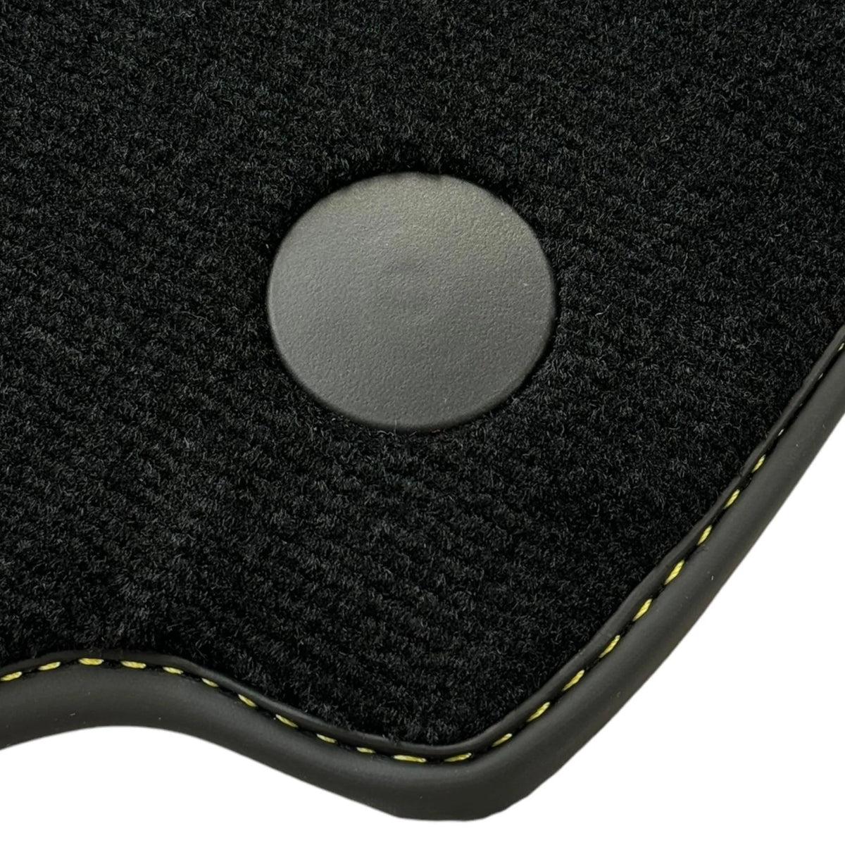 Black Floor Mats for Ferrari 458 Spider (2012-2015) with Yellow Leather