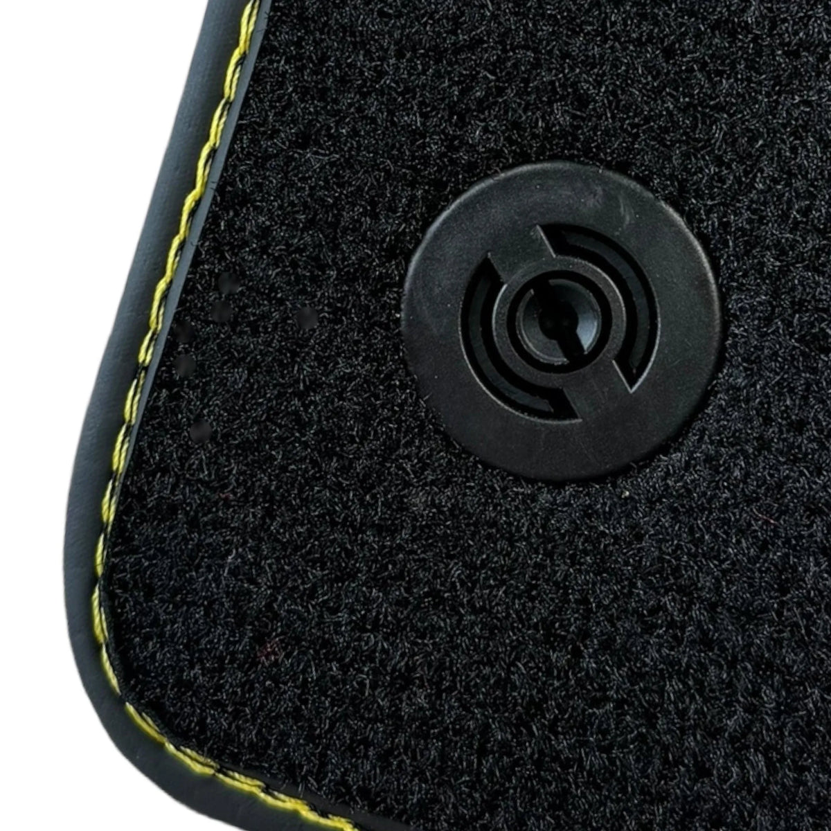 Black Floor Mats for Ferrari 488 GTB (2016-2022) with Yellow Leather