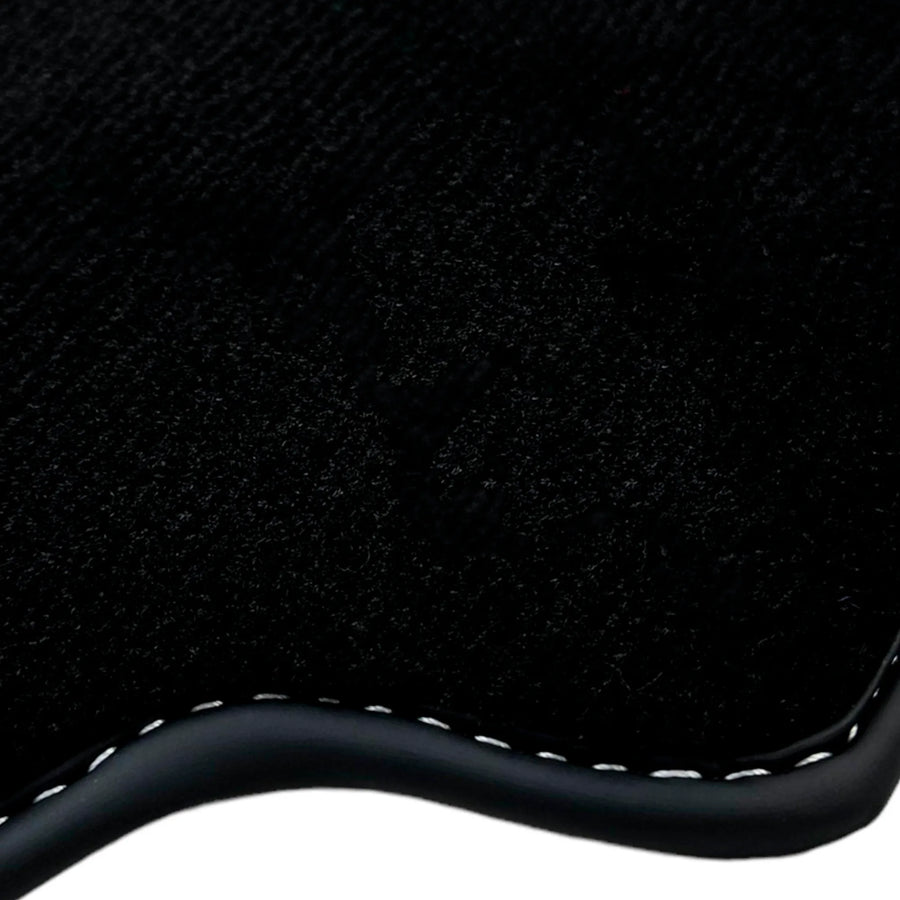 Black Floor Mats for Ferrari 488 Pista Spider (2019-2021) with Beige Tradizione Nappa Leather