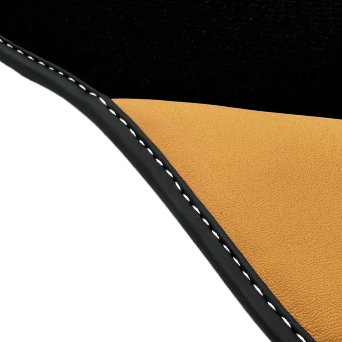 Black Floor Mats for Ferrari 488 Spider (2016-2022) with Beige Tradizione Nappa Leather