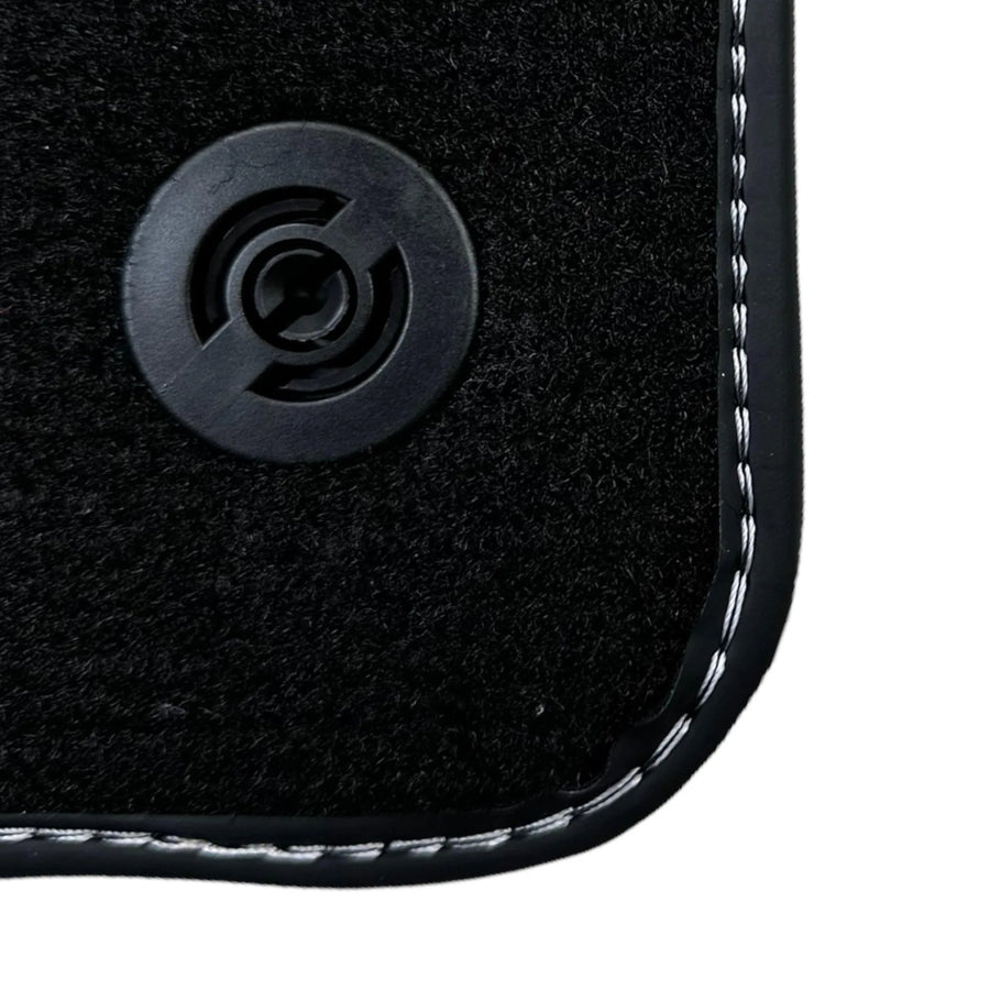 Black Floor Mats for Ferrari 488 Spider (2016-2022) with Beige Tradizione Nappa Leather
