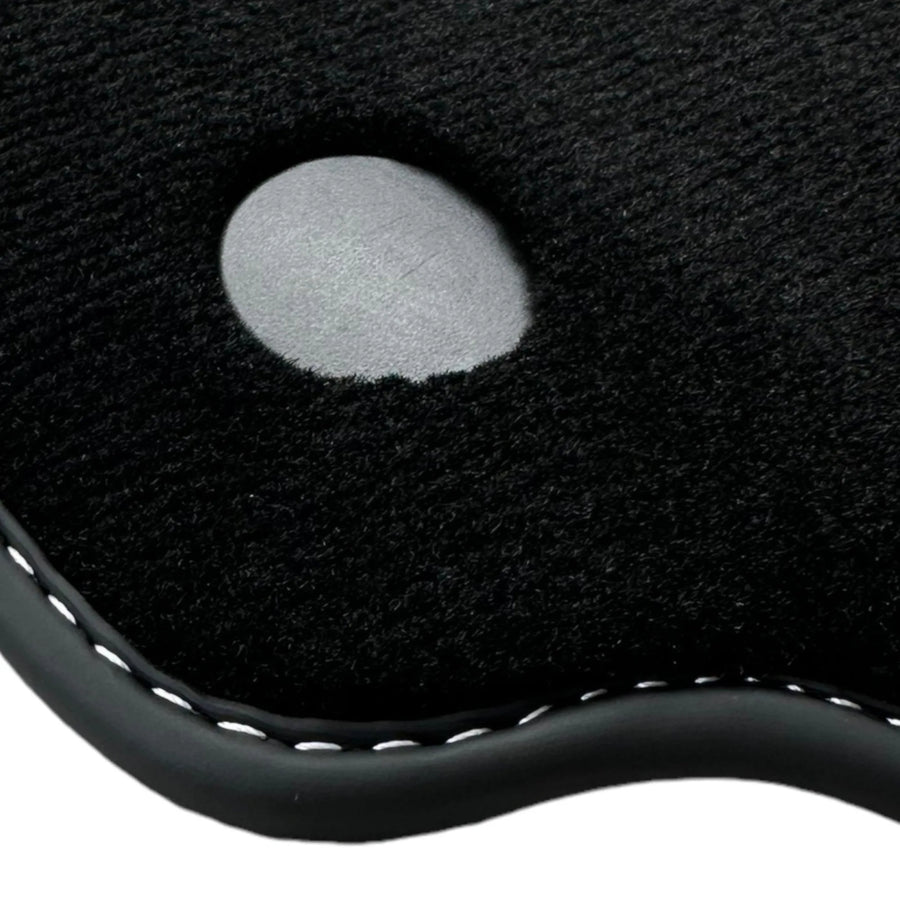 Black Floor Mats for Ferrari 488 Spider (2016-2022) with Crema Nappa Leather