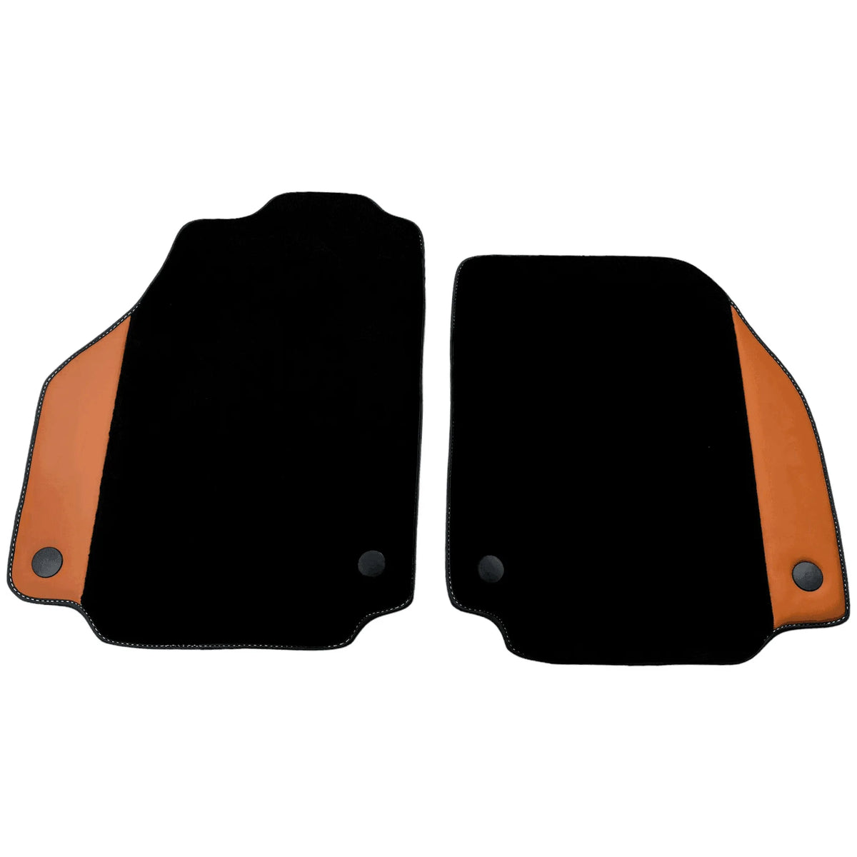 Black Floor Mats for Ferrari 488 Spider (2016-2022) with Cuoio Nappa Leather - AutoWin